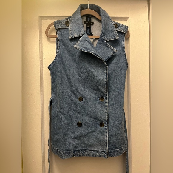 Ann Taylor Belted Denim Vest - Picture 6 of 9